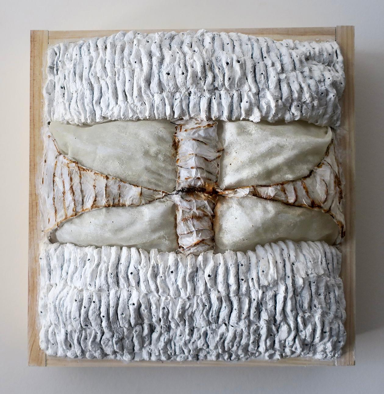 Megan Klim Abstract Sculpture - Wall Sculpture: "Amalgam #4"