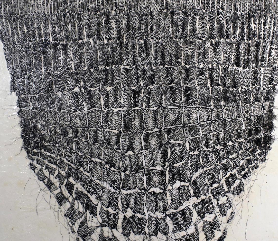 Wall Sculpture: 'Permutations Vessel' - Brown Abstract Sculpture by Megan Klim