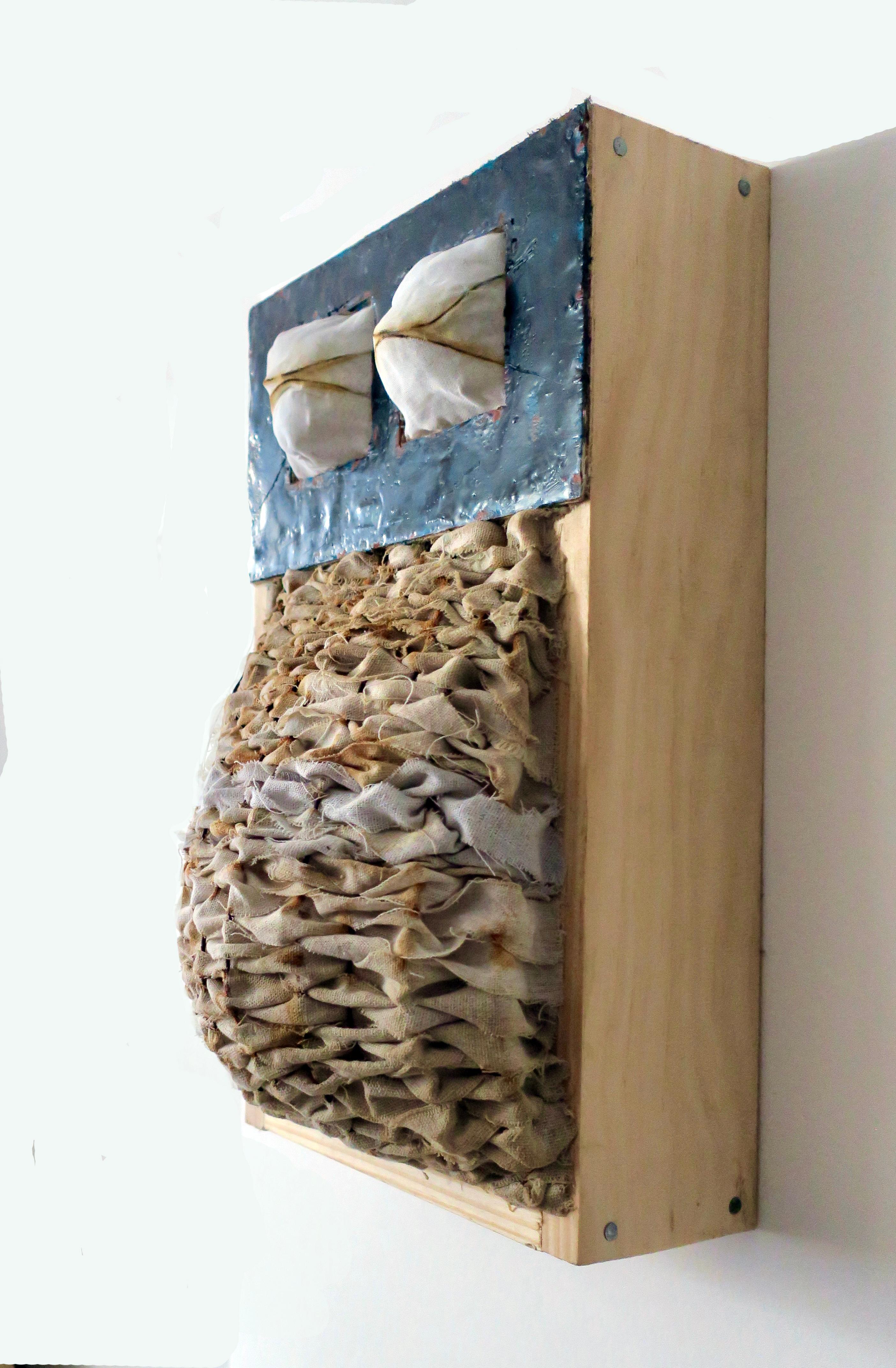 Wall Sculpture: 'Sentinel #4' - Contemporary Mixed Media Art by Megan Klim