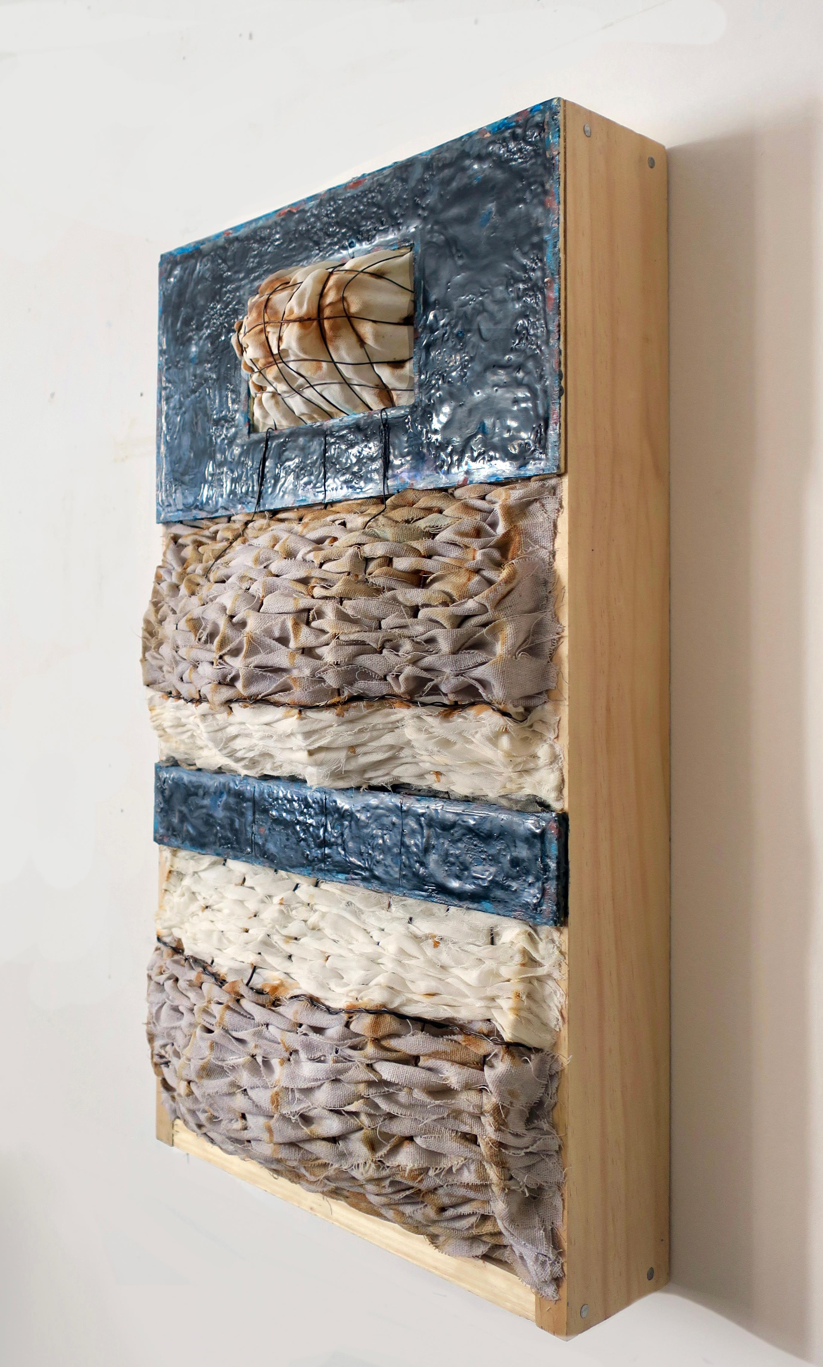 Wall Sculpture: 'Sentinel #8' - Contemporary Mixed Media Art by Megan Klim