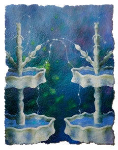 "Carry Me Up To The Place I Once Lazed", fontana d'acqua medievale di fantasia