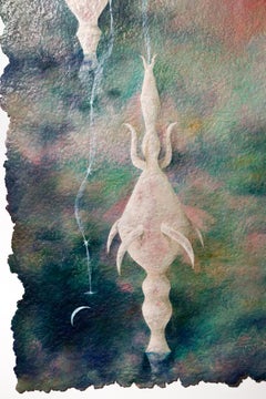"June Chorus", Hand-pressed paper with Medieval Architecture in Oil