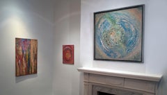 Gulugufe III Butterfly Blue Green Kaleidoscope Painting