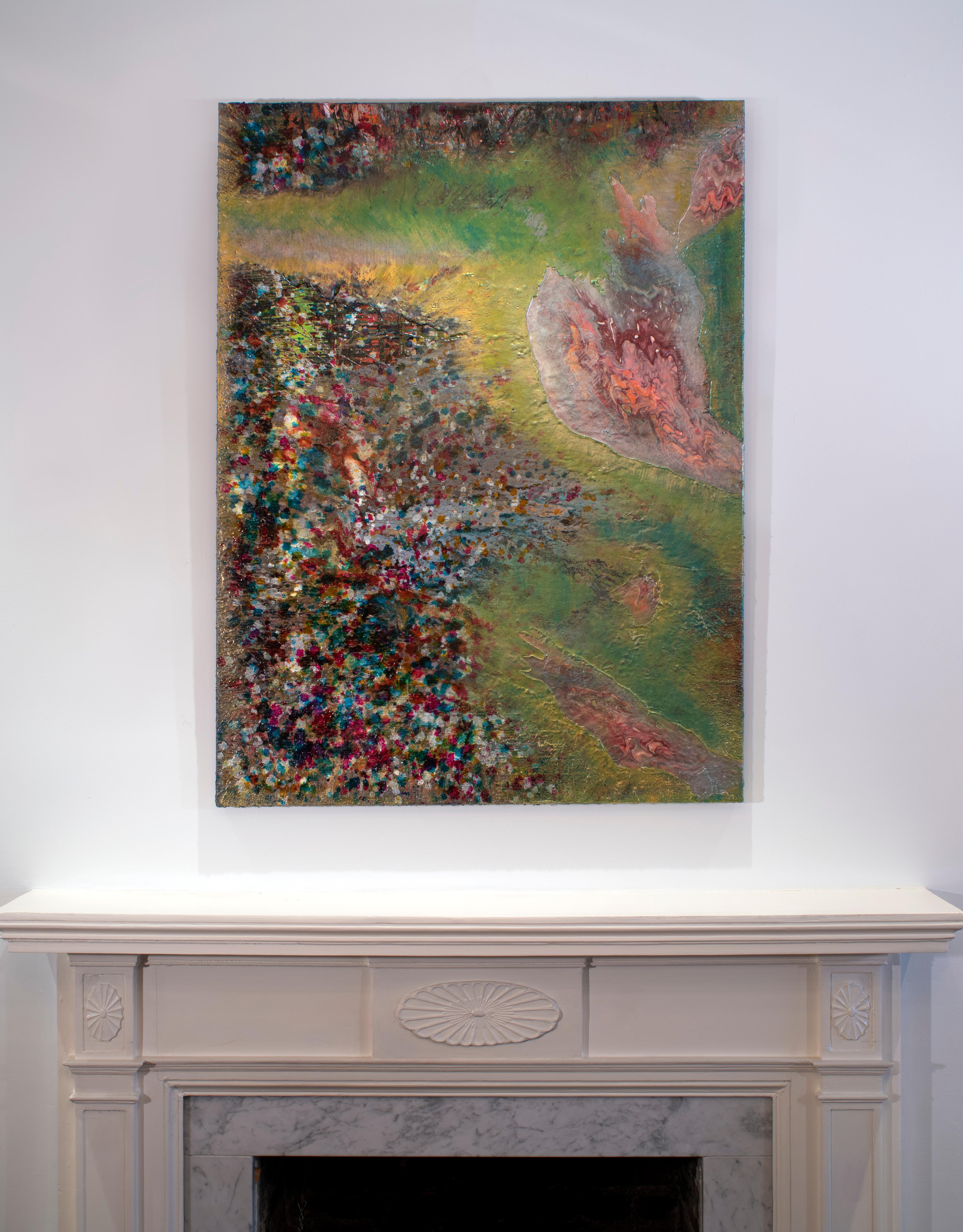 Gulugufe XVI Butterfly Kaleidoscope Painting - Brown Abstract Painting by Megan Sievert