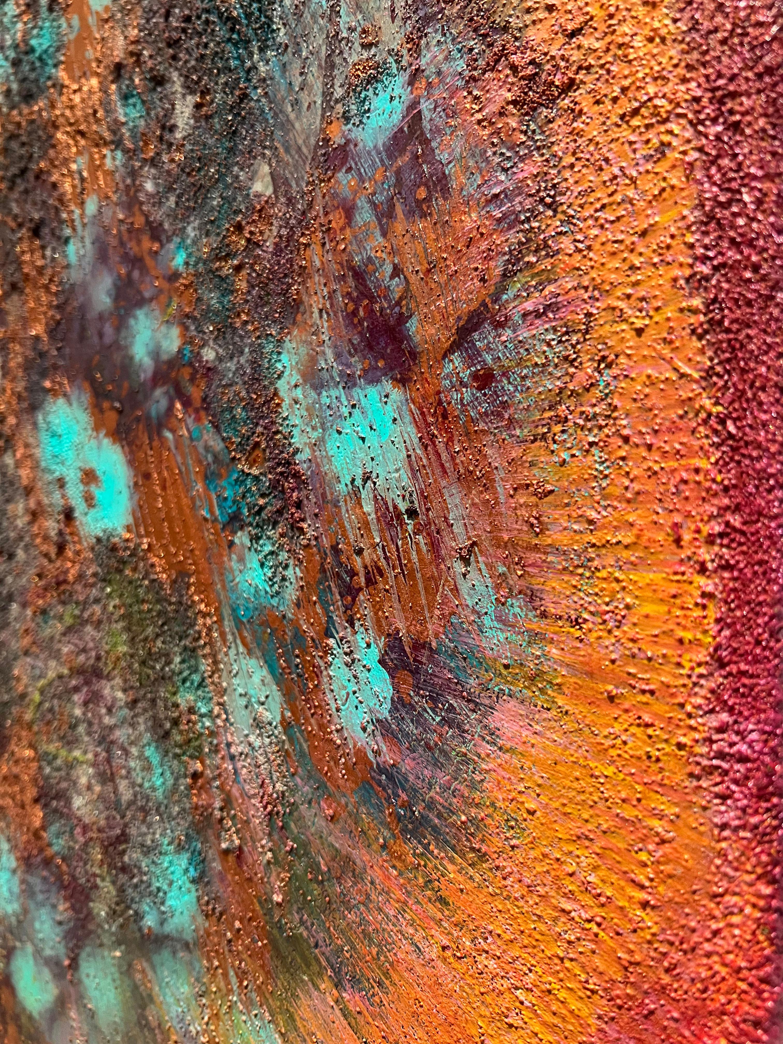 „Vision“ Vortexkreis-Gemälde (Braun), Abstract Painting, von Megan Sievert
