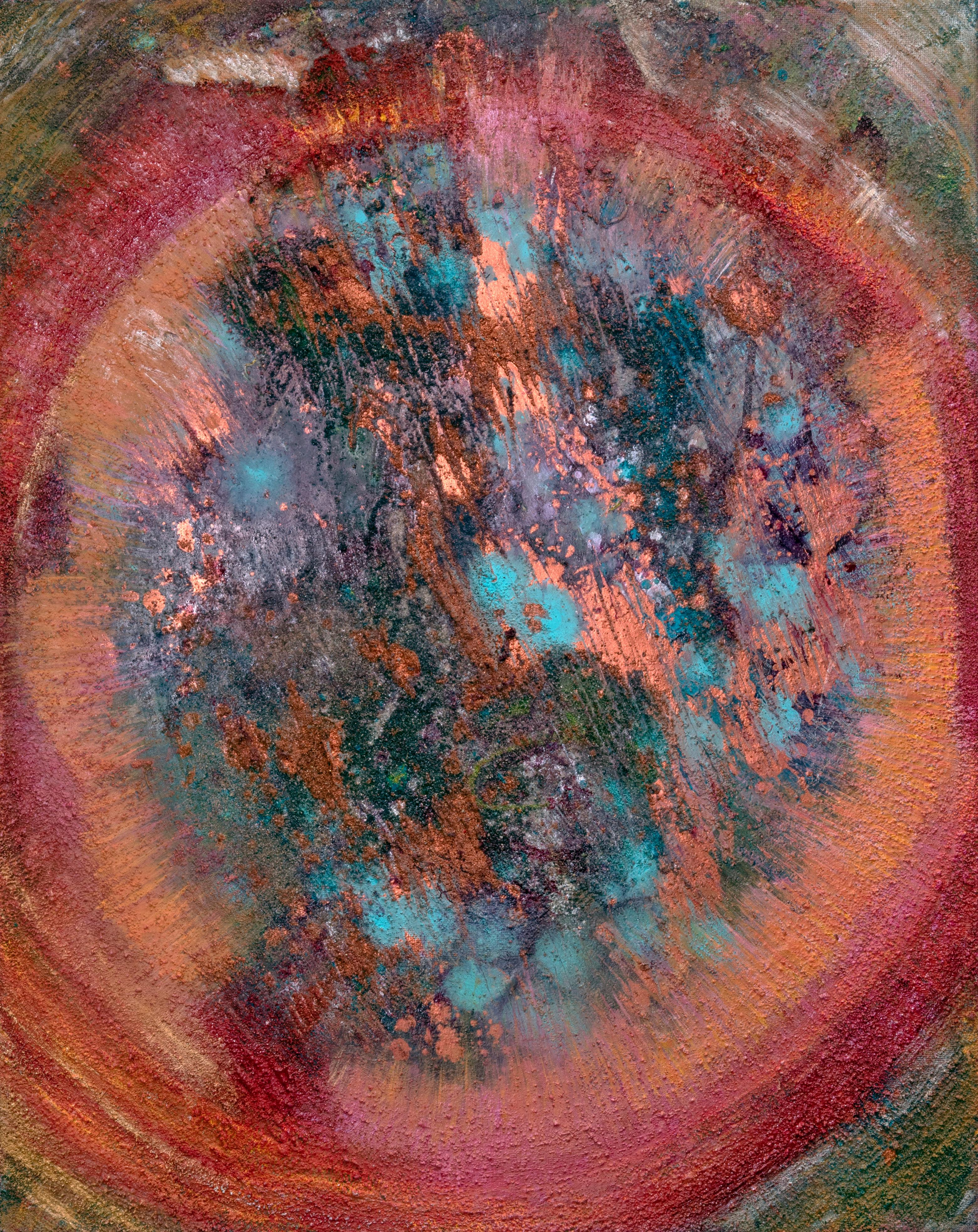 Megan Sievert Abstract Painting – „Vision“ Vortexkreis-Gemälde