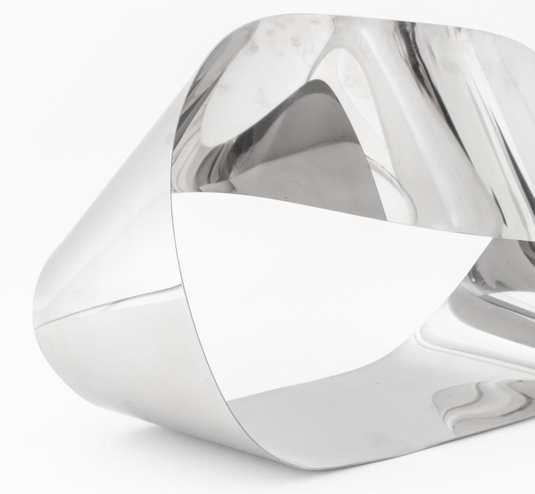 Turco Megaron Scultura astratta a forma libera in cromo in vendita