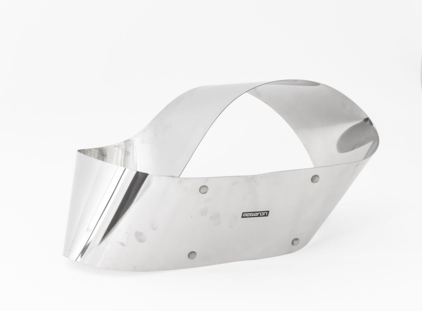 Cromo Megaron Scultura astratta a forma libera in cromo in vendita