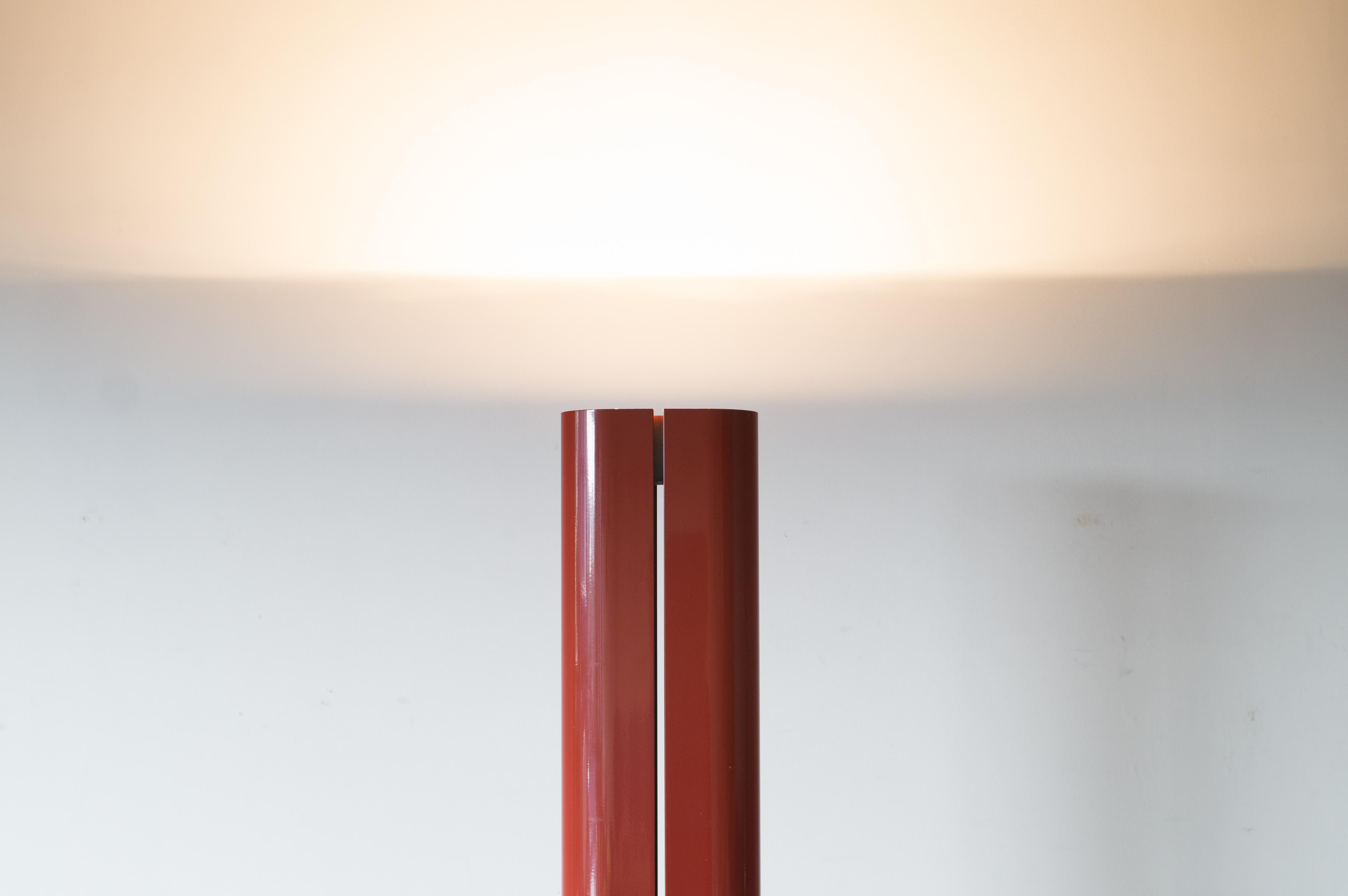 Steel Megaron Floor Lamp Artemide Gianfranco Frattini Postmodern