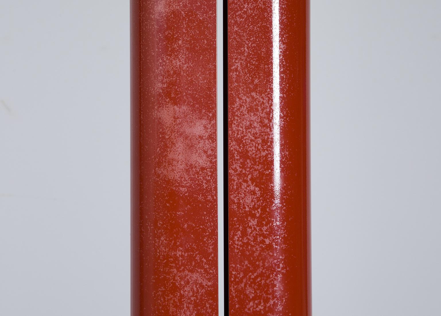 Megaron Floor Lamp by Gianfranco Frattini for Artemide in Dark Red 4