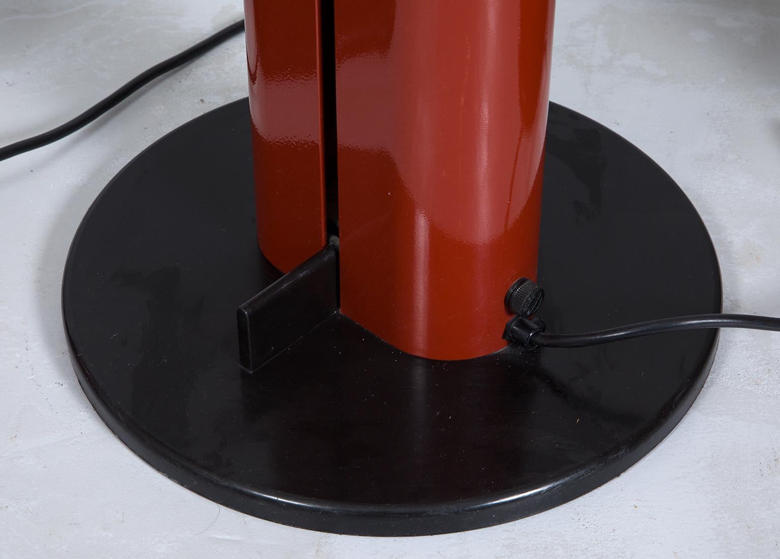 Megaron Floor Lamp by Gianfranco Frattini for Artemide in Dark Red 6