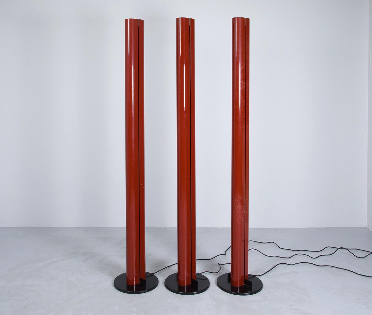 Mid-Century Modern Megaron Floor Lamp by Gianfranco Frattini for Artemide in Dark Red