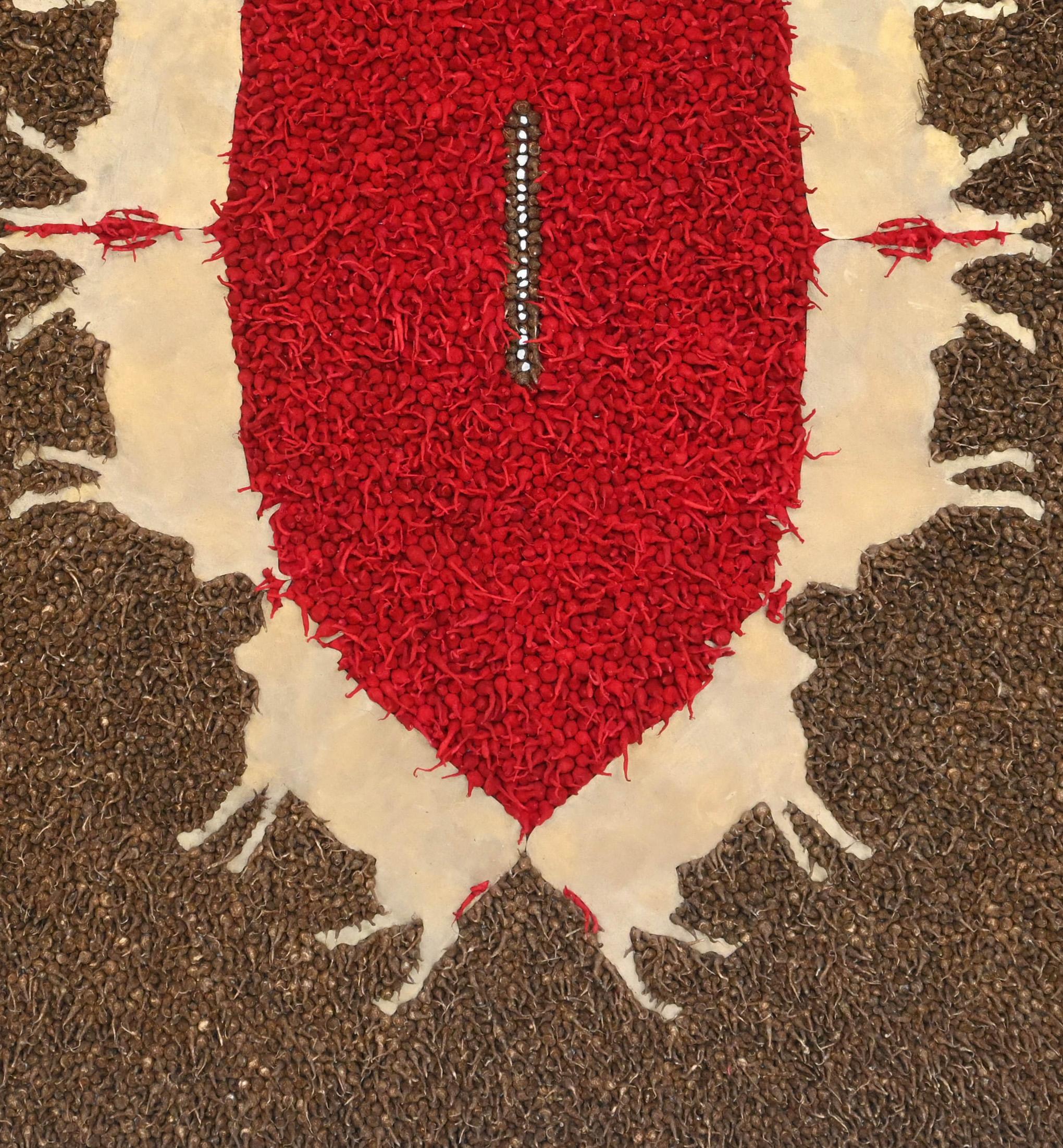 SAMSARA IV. From The Ritual Series - Brown Abstract Painting by Megha Joshi