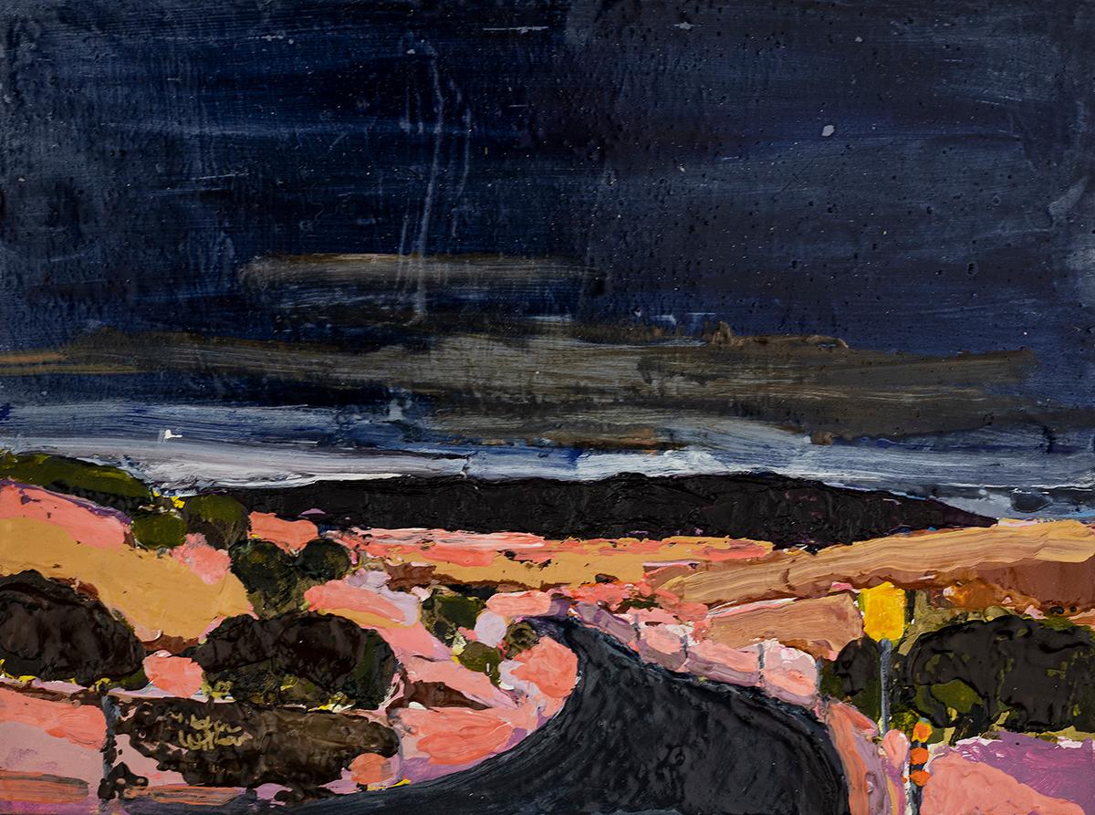 Meghan Wilbar Landscape Painting - Night's Hallelujah 3