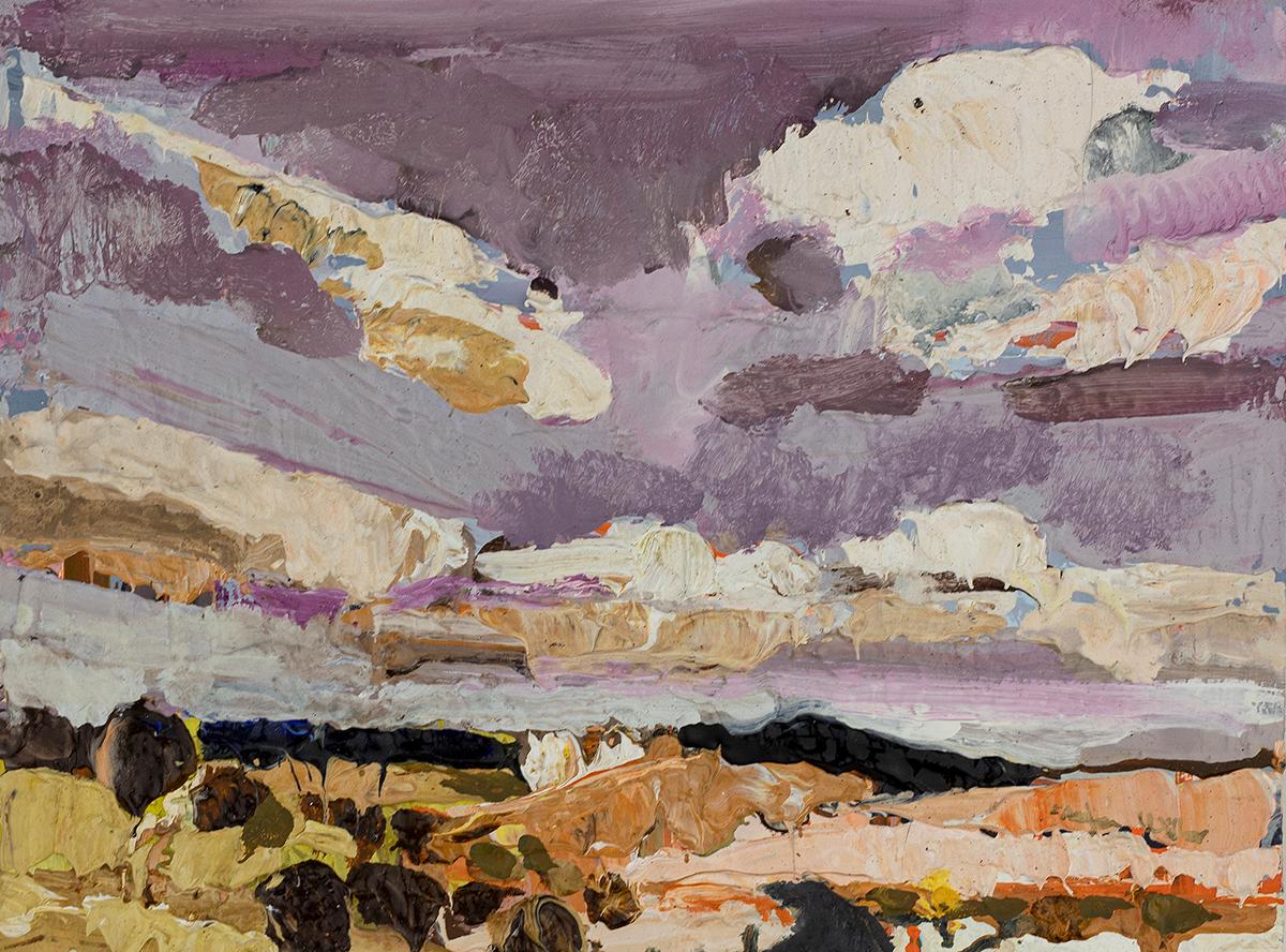 Meghan Wilbar Landscape Painting - Night's Hallelujah 4