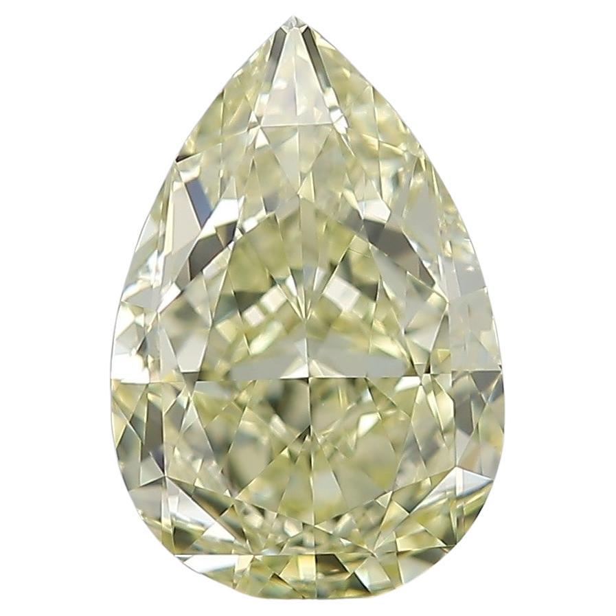 Meghna 2.02 Carat Fancy Light Yellow Diamond Pear Shape GIA Certified VVS1