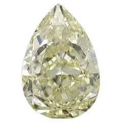 Meghna 2,02 Quilates Diamante Amarillo Claro Fantasía Forma de Pera Certificado GIA VVS1