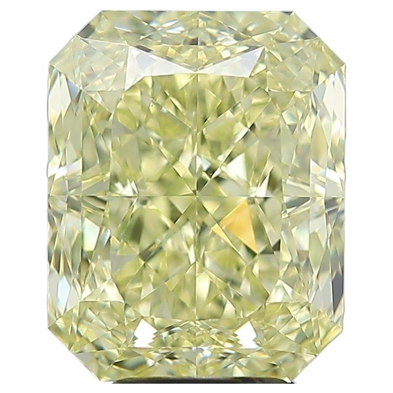 Meghna GIA-zertifizierter Fancy Gelber 6,02 Karat strahlender Diamantring mit Brillantschliff im Angebot