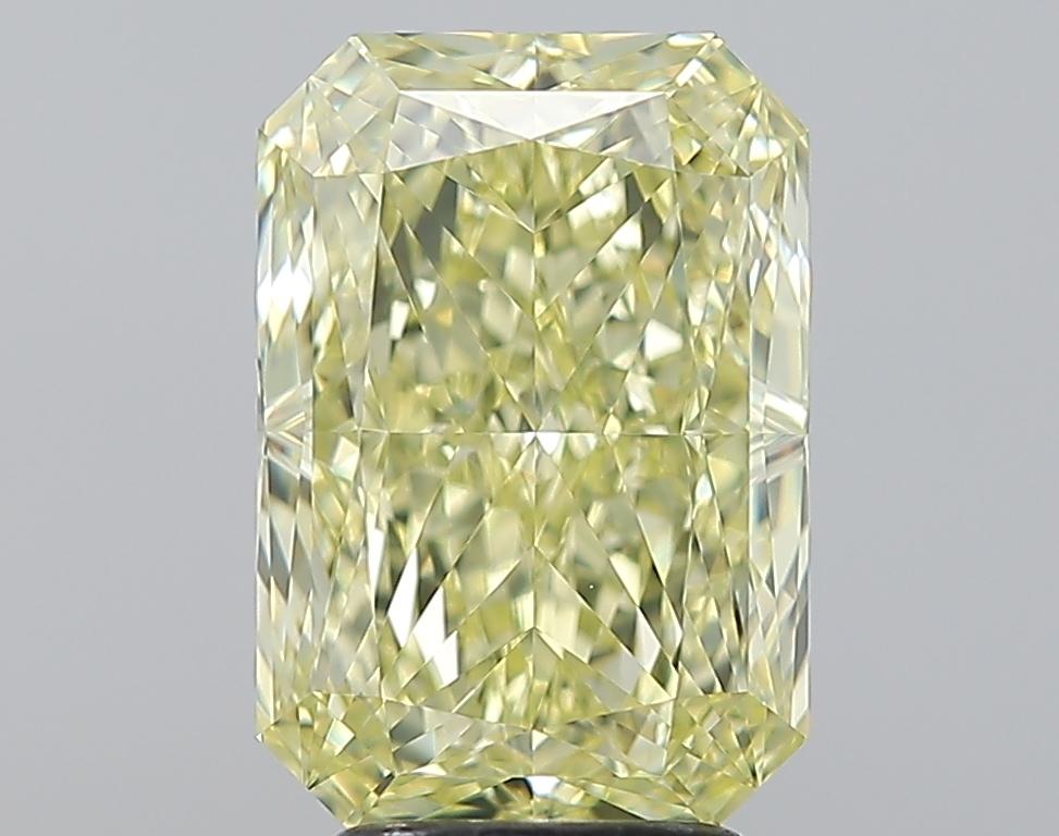 Radiant Cut Meghna GIA Certified Radiant Brilliant Cut Fancy Yellow 4.07 Carat Diamond Ring For Sale