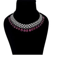 MEGHNA JEWELS Collana in oro 18K con tormalina 24,36 carati e diamanti 6,6 carati