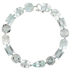  Meghna Jewels Bracelet en or 14 carats avec aigue-marine 33,29 carats