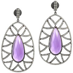 Amethyst Diamond Bora Bora Earrings