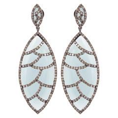 Pendientes Ónix Blanco Diamante Marquesa