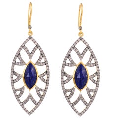 Pendientes Lapislázuli Diamante Marquesa Meghna Jewels