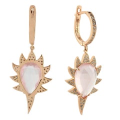 Lapis Diamond Meghna Jewels Claw Spike Earrings