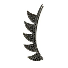 Meghna Jewels Claw Black Diamond Ear Climber 