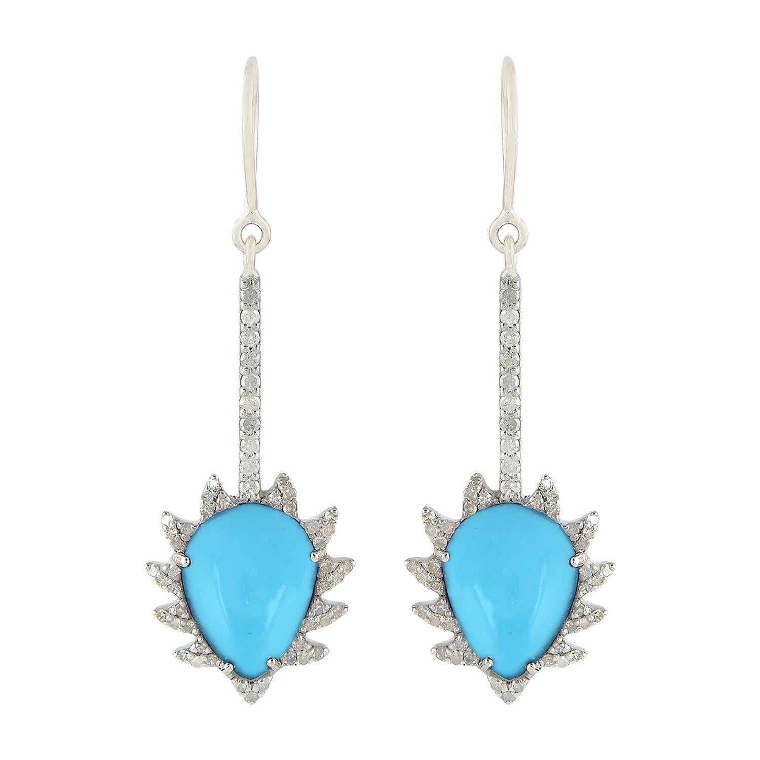 Turquoise Diamond Meghna Jewels Earrings
