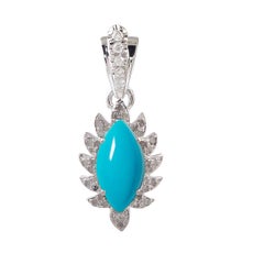 Diamond Black Onyx Marquise Meghna Jewels Claw Pendant Necklace