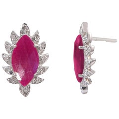 Ruby Diamond Meghna Jewels Stud Earrings 