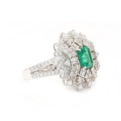 Meghna Jewels Emerald Cut Diamond 18K Gold Ring