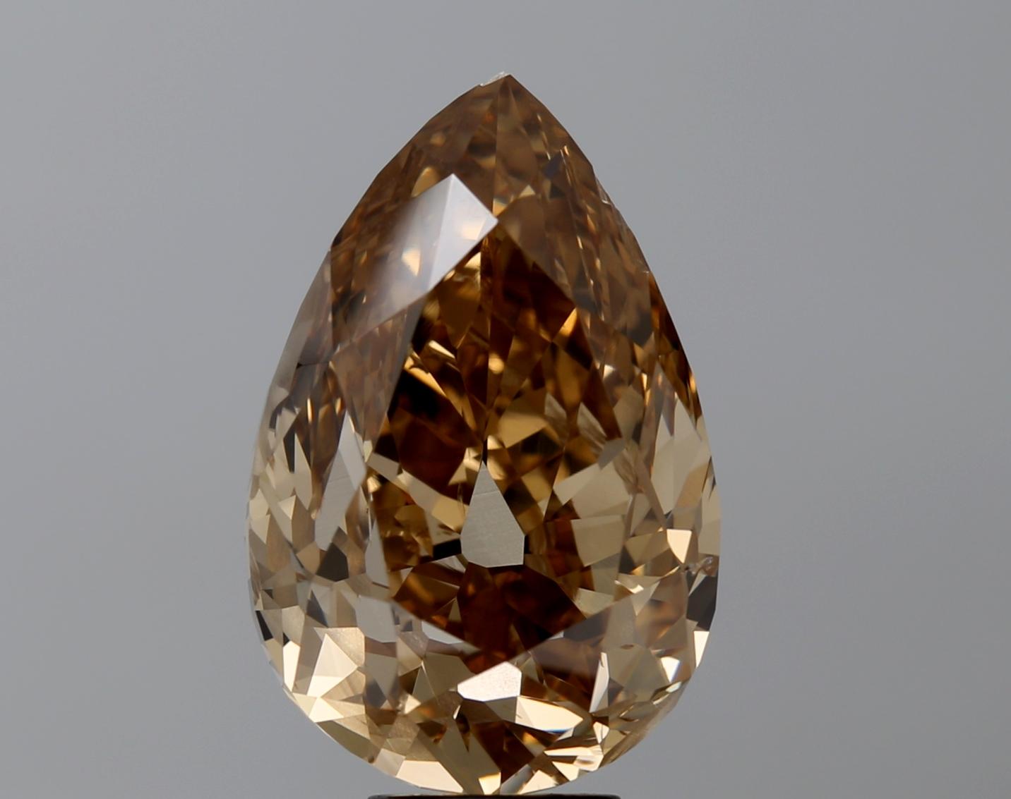 Modern Meghna Jewels GIA Certified 10.05 Carat Fancy Pear Brilliant Deep Brown Diamond For Sale