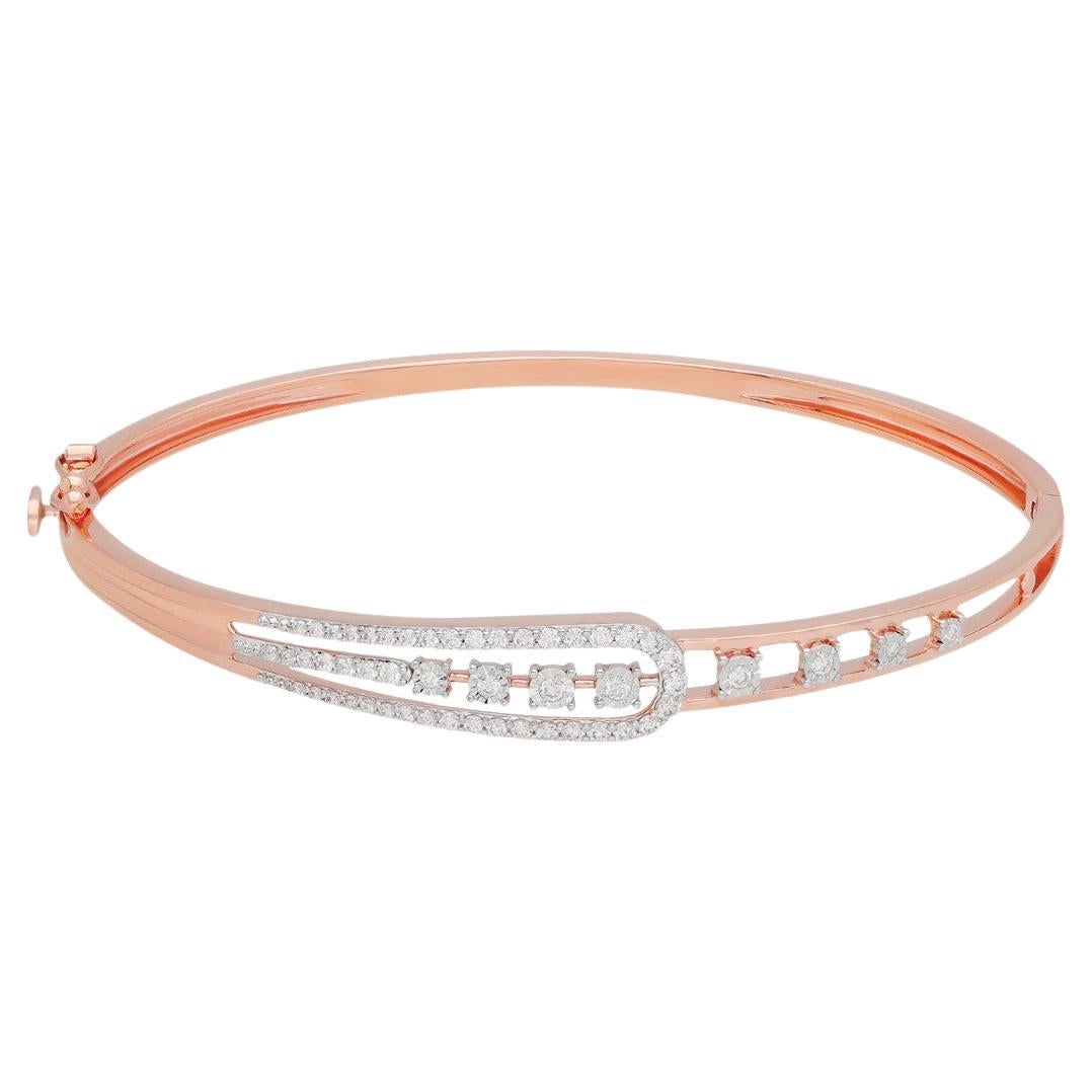 Meghna Jewels Good Luck Bracelet jonc en or 18 carats et diamants