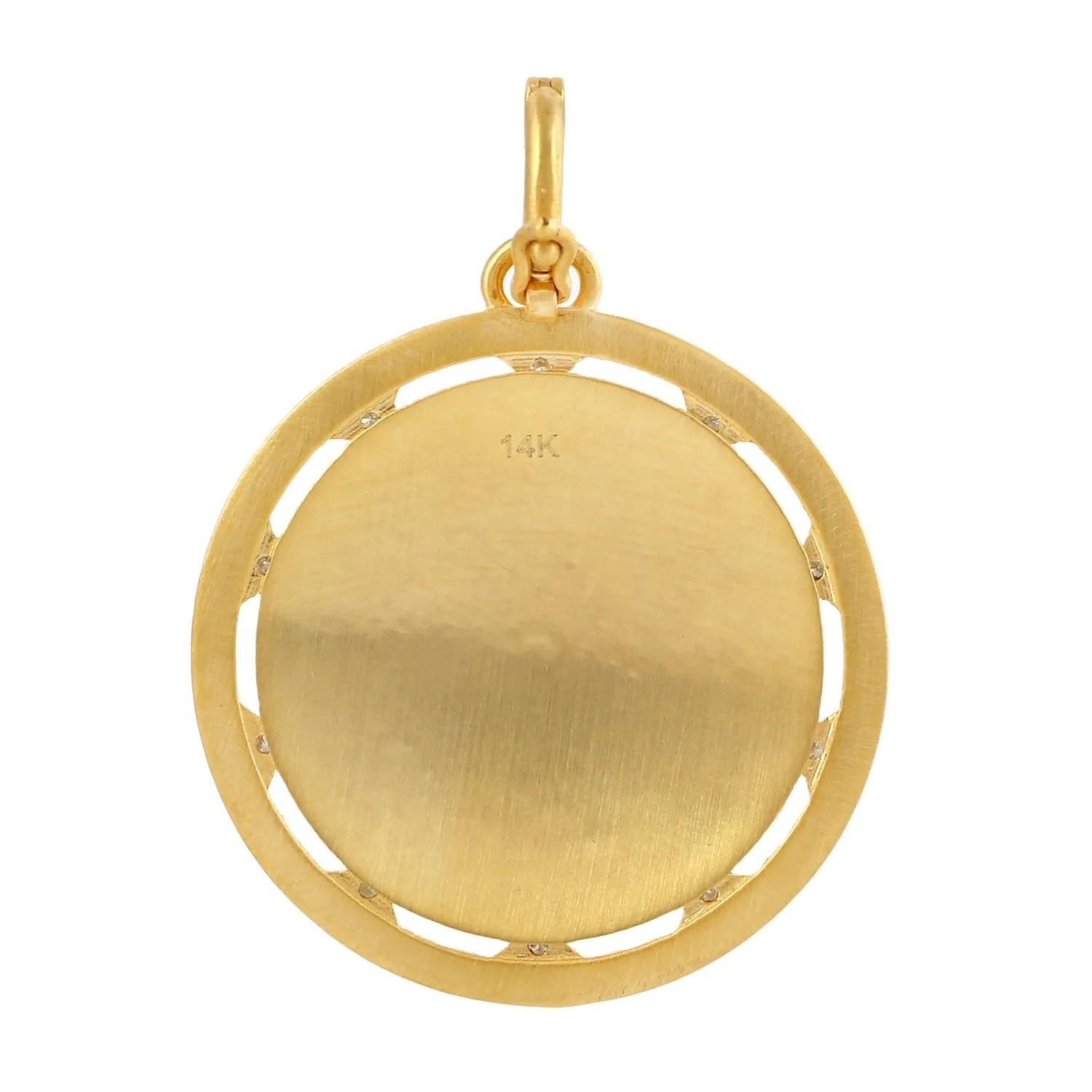 ashok chakra gold pendant