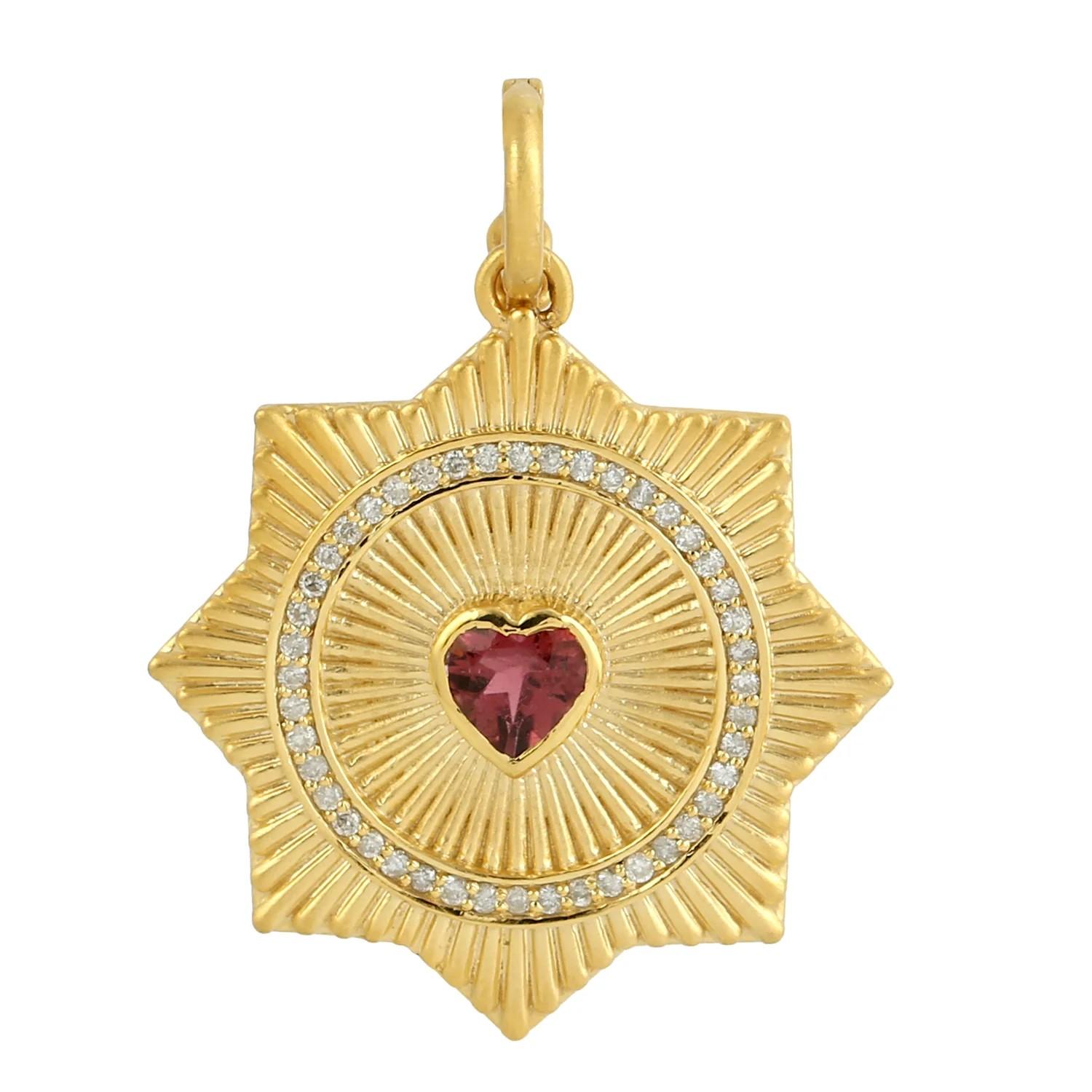ashok chakra gold pendant