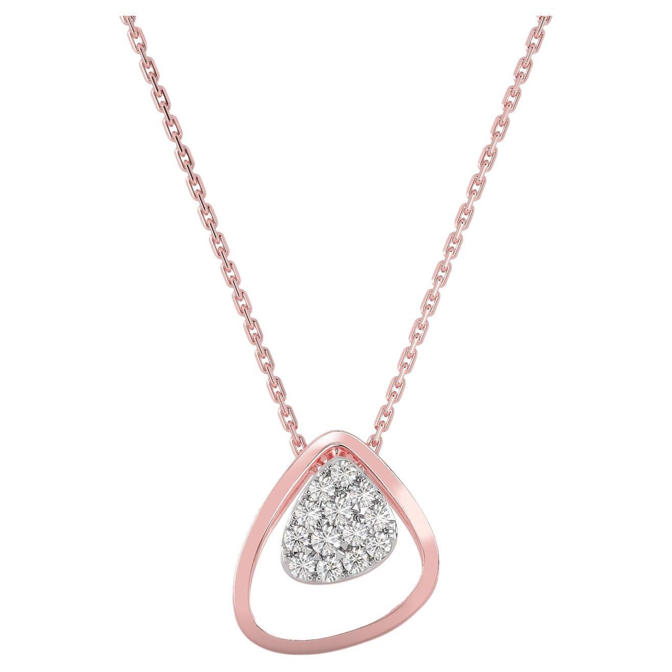 Meghna Jewels Pebble Diamond 18k Gold Pendant Necklace