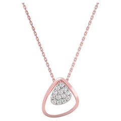 Meghna Jewels Pebble Diamond 18k Gold Pendant Necklace