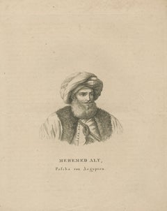 Mehmed Ali Pascha von Ägypten - Portraitstich aus dem frühen 19. Jahrhundert, um 1830