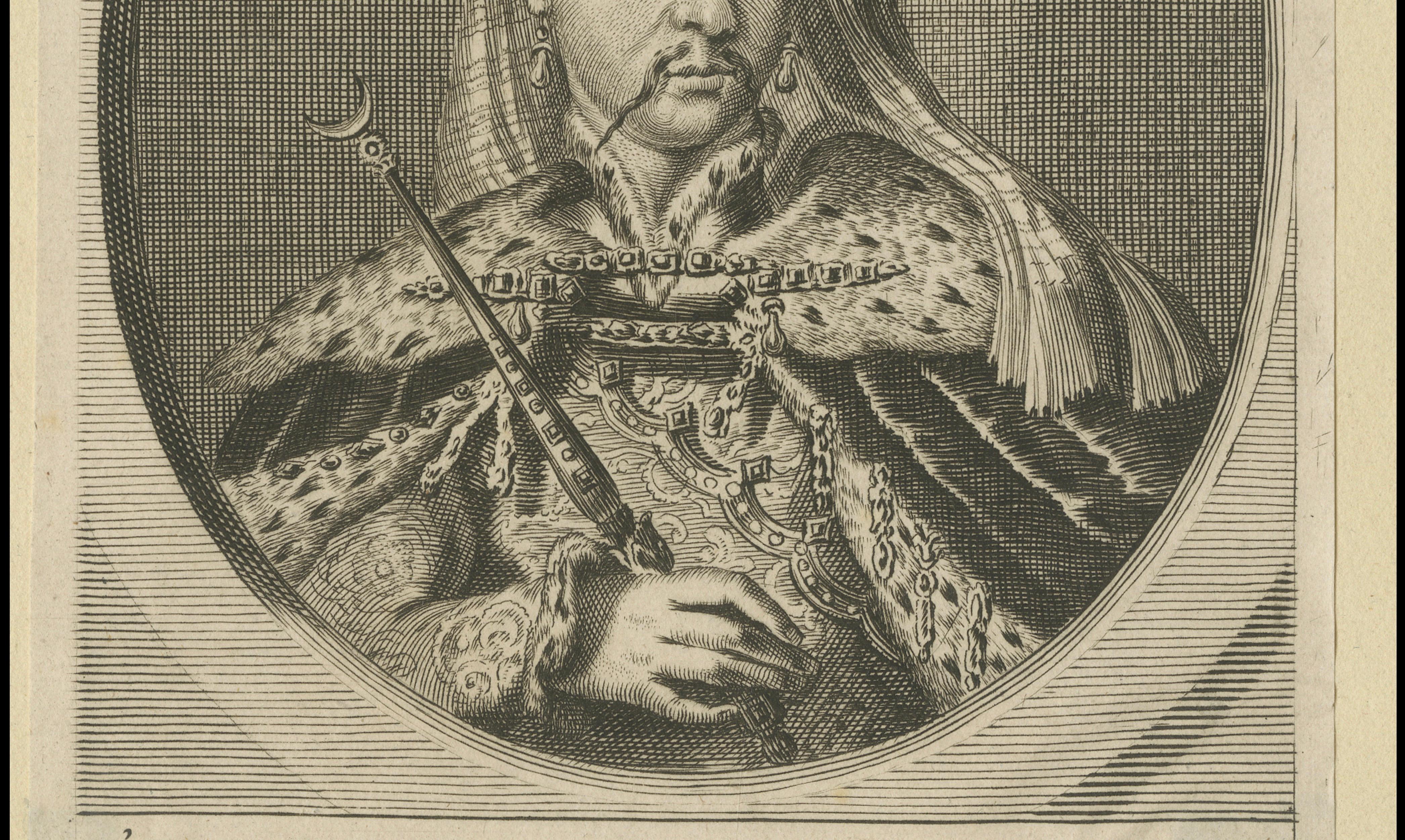 Mehmed IV Ottoman Sultan Portrait Engraving, “Great Turkish Emperor”, c.1700