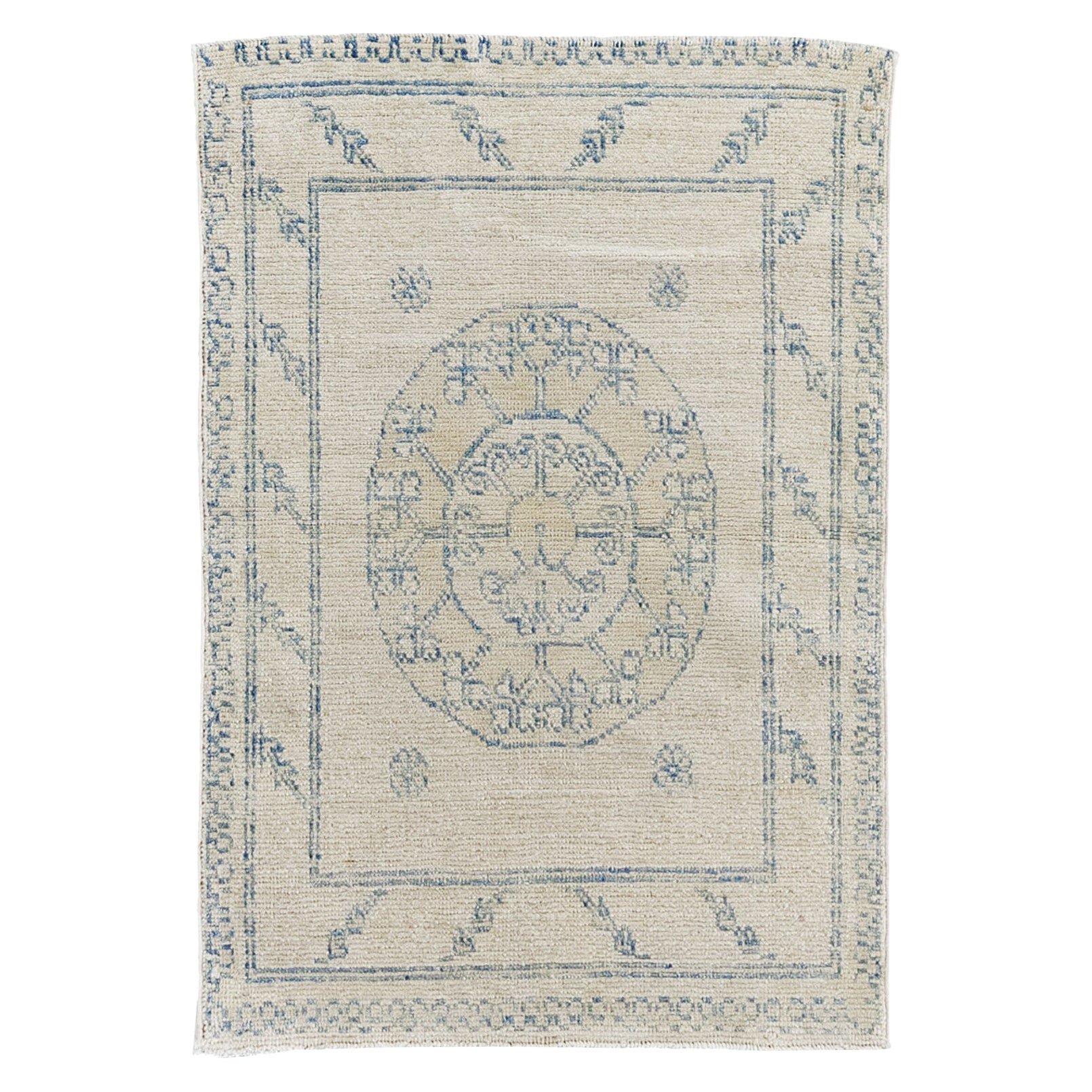 Mehraban 18ème siècle Revival Khotan Design Revival D5387 Safira