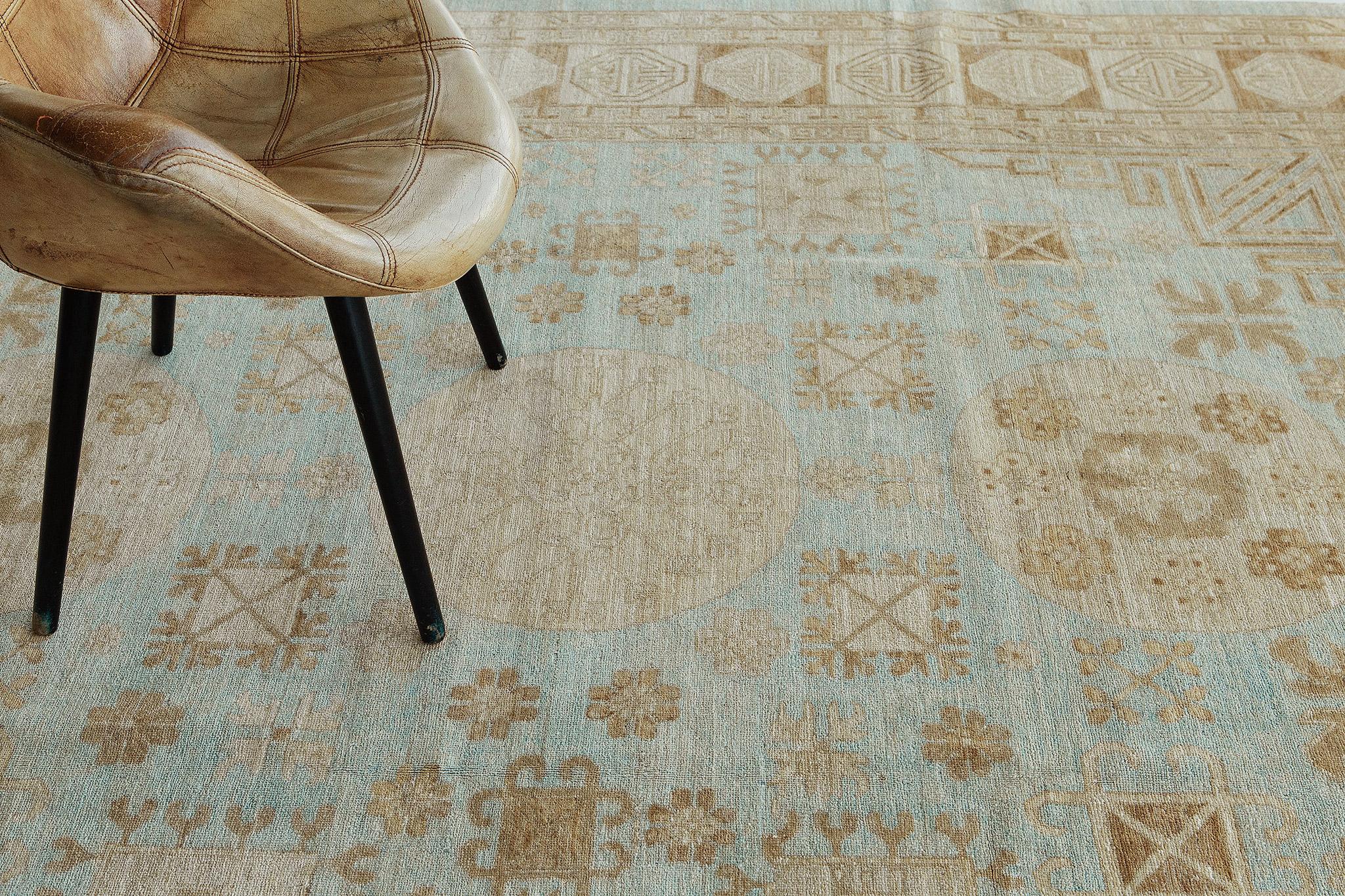 Afghan Mehraban 18ème siècle Revival Khotan Design Revival D5390 en vente