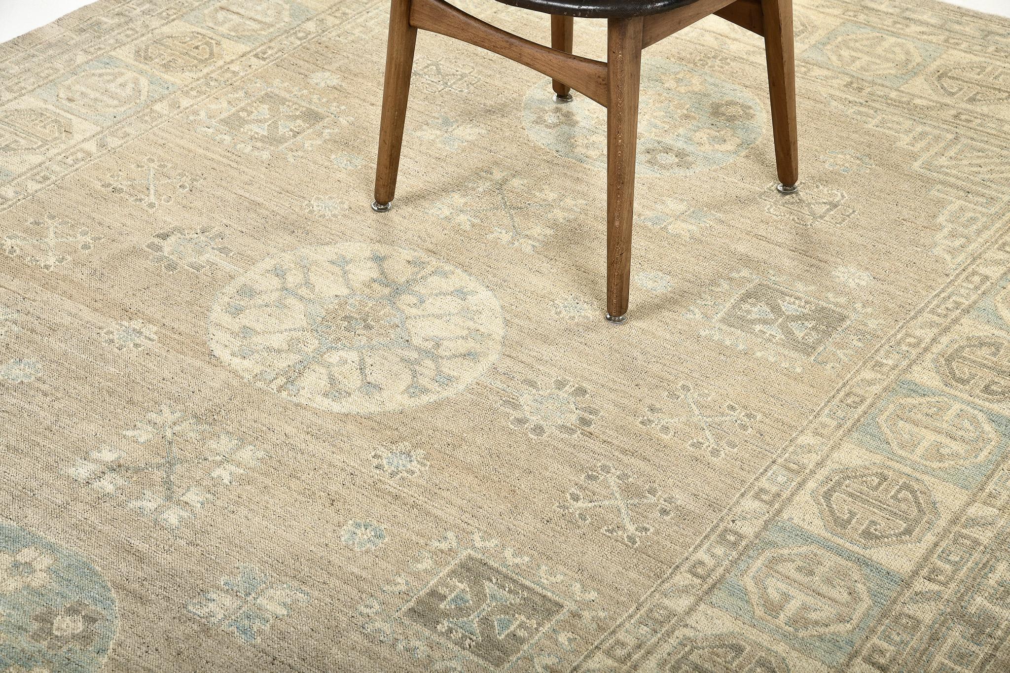 Afghan Mehraban 18ème siècle Revival Khotan Design Revival D5390 en vente