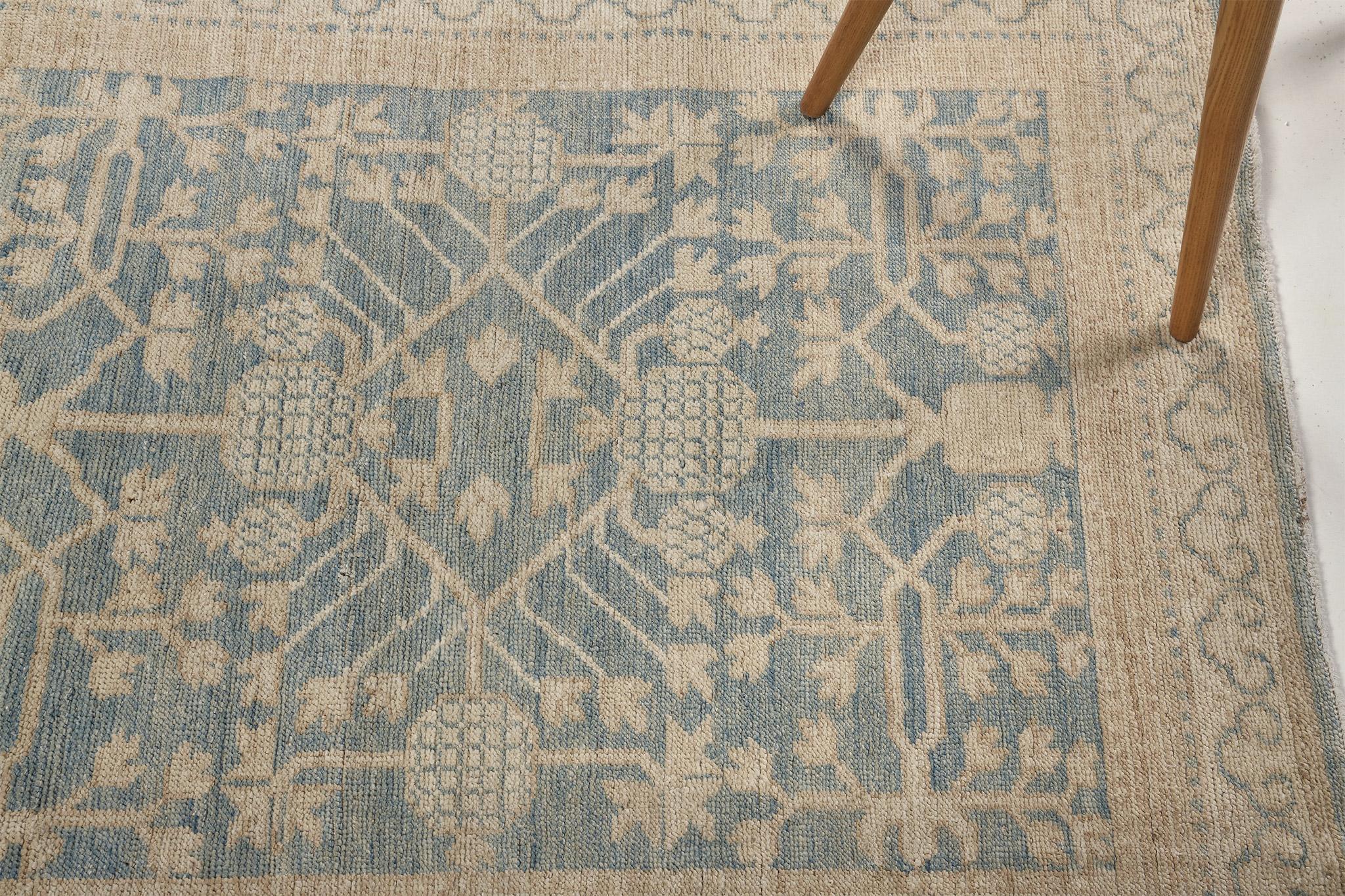 Mehraban 18. Jahrhundert Khotan Design Revival D5449 Safira (21. Jahrhundert und zeitgenössisch) im Angebot