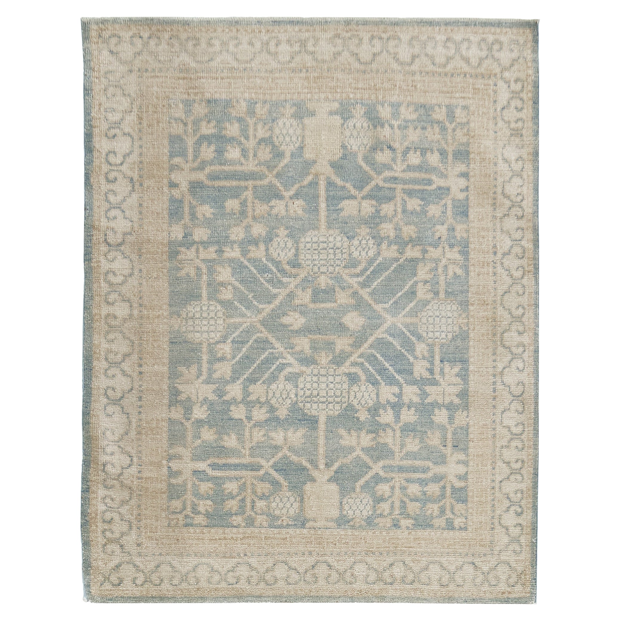 Mehraban 18. Jahrhundert Khotan Design Revival D5449 Safira im Angebot