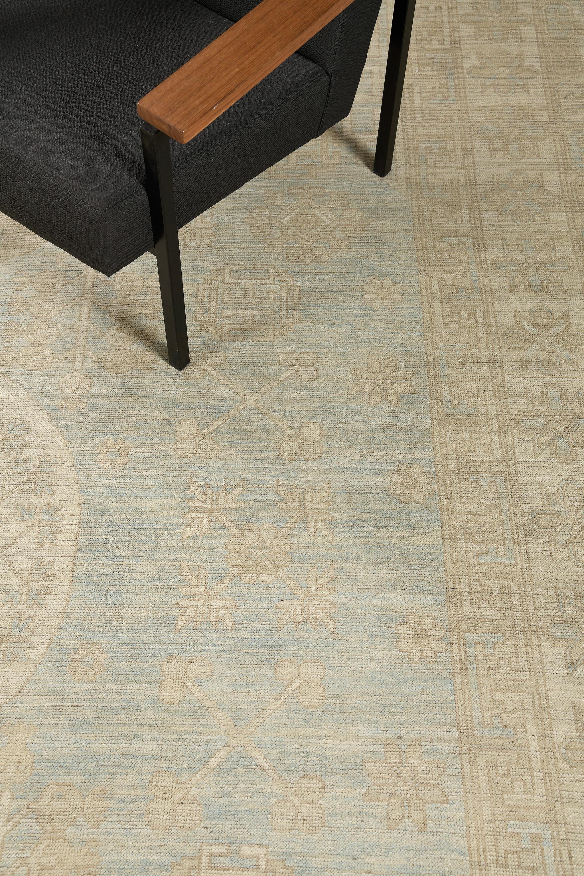 Noué à la main Mehraban Revival du design Khotan du 18ème siècle en vente