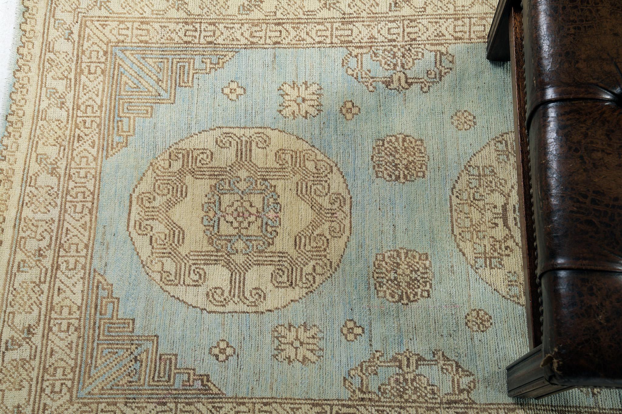 Mehraban 18th Century Khotan Design Revival Runner D5387 In New Condition For Sale In WEST HOLLYWOOD, CA