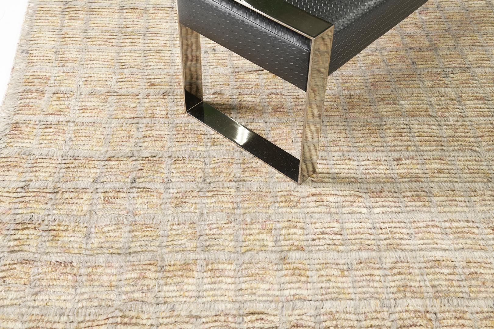 This is a detailed pile weave from our Atlas Collection. The elegant graph-style rug with neutral moods gives a comfortable and stunning ambiance. Repeating pile detailing also brings a straightforward and extraordinary uniqueness to this piece.